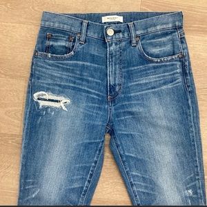 Moussy Vintage Cropped Skinny Distressed Jeans